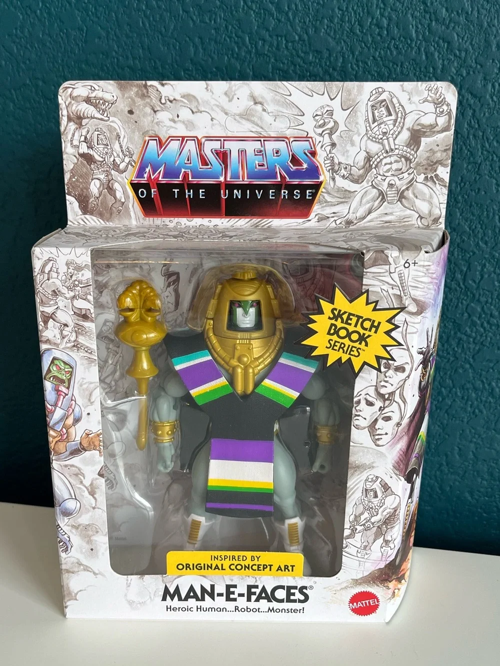 Masters of the Universe Origins Man-E-Faces Sketchbook Series NWT